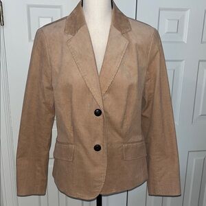 Talbots’s Women's Tan Corduroy Blazer - size 12
